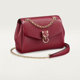 Женская сумка через плечо Cartier Sac chaine mini modèle, Panthère Graphique de Cartier, телячья кожа бордового цвета crl1002399