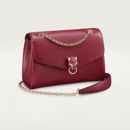 Женская сумка через плечо Cartier Sac chaine petit modèle, Panthère Graphique de Cartier, телячья кожа бордового цвета crl1002398