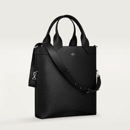 Мужская сумка-тоут Cartier Cabas petit modèle, Cartier Losange, черная зернистая телячья кожа crl1002547