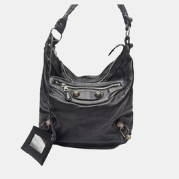 Balenciaga Giant Day Black Lambskin Shoulder Bag 1184235