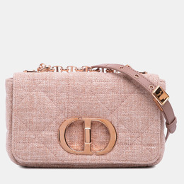Christian Dior Pink Small Tweed Macrocannage Caro Bag 1184371