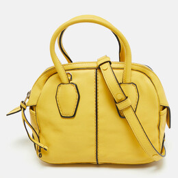 Tod's Yellow Leather Bauletto Satchel 1186388