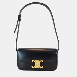 Celine Triomphe Black Shiny Calfskin Shoulder Bag 1184292