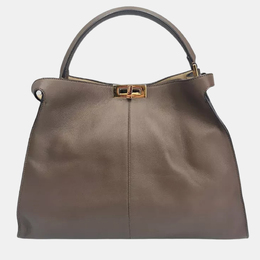 Fendi Peekaboo X-Lite Brown Leather Tote 1184223