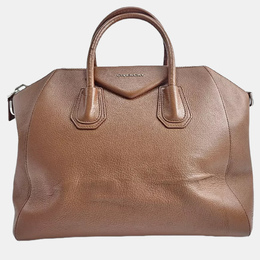 Givenchy Antigona Brown Leather Satchel Bag 1184209
