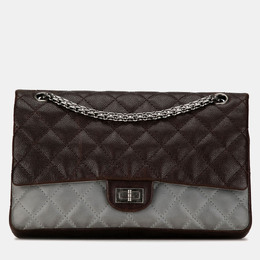 Chanel Brown/Grey Caviar & Iridescent Calfskin Reissue 2.55 Double Flap Bag 226 1184330