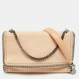 Stella McCartney Peach Faux Suede Falabella Flap Shoulder Bag 1186396