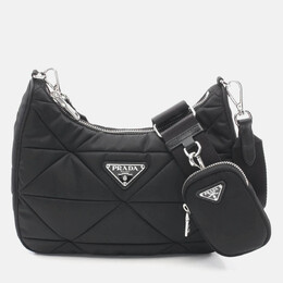 Prada Tessuto Quilting Black Nylon Shoulder Bag 1185111