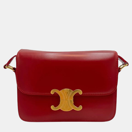 Celine Triomphe Red Calfskin Shoulder Bag 1184295