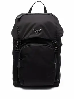 Prada triangle plaque backpack 17166433