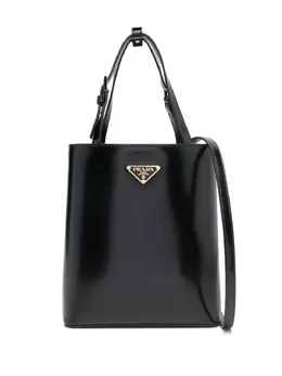 Prada triangle logo-plaque bucket bag 20972048