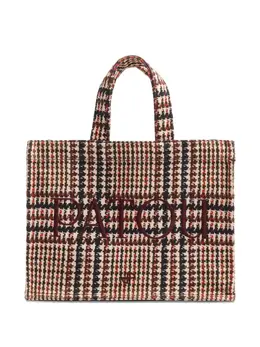 Patou logo-embroidered houndstooth tote bag 30301159