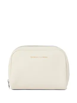 Brunello Cucinelli leather wash bag 30321219