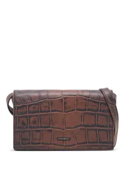 Emporio Armani crocodile-embossed leather shoulder bag 30936616