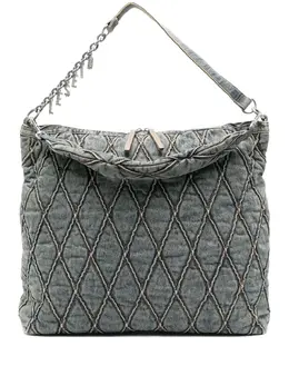 Diesel quilted chain-embellished shoulder bag 31043482