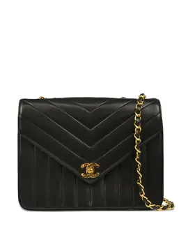 Chanel 1992 chevron-quilted shoulder bag 31124258