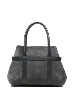 Loro Piana small Ghiera leather-trimmed calfskin shopper bag 31247980