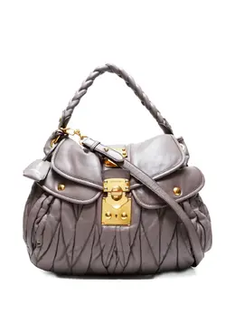 Miu Miu 2010s Matelassé Coffer braided-handle shoulder bag 31291377