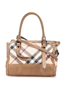 Burberry 2000-2025 Embossed Supernova Check Coated Canvas satchel 31294831