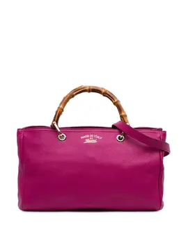 Gucci 2016-2025 Medium Calfskin Bamboo Shopper satchel 31298885