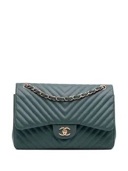 Chanel 2017-2018 Jumbo Classic Chevron Lambskin Double Flap shoulder bag 31299707