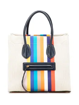 Celine 2014 Medium Striped Canvas Phantom Luggage tote bag 31294777