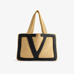 Сумка-тоут Valentino Garavani Viva Superstar, бежевый / черный r04467827 | naturale/nero