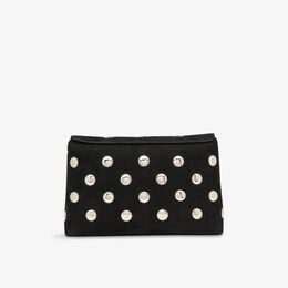 Клатч замшевые Whistles Fia с шипами, черный r04483788 | black
