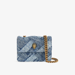 Сумка через плечо микро Kensington Kurt Geiger London из денима, синий r04485185 | denim