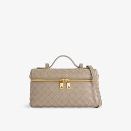 Сумка-кроссбоди кожаная Bottega Veneta Bang Bang, серо-золотой r04463024 | limestone-gold