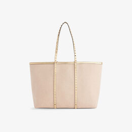 Сумка-тоут Valentino Garavani Rockstud, кремовый / золотой r04467803 | naturale-tobacco/mekong