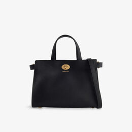 Сумка-тоут Burberry Cotswolds маленькая кожаная, черный r04469650 | black