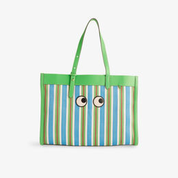 Сумка-шоппер Anya Hindmarch в полоску, зеленый r04491617 | aloe vera