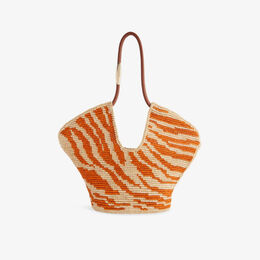 Сумка-шоппер Zimmermann Goldentime с зебровым принтом, оранжевый r04465890 | orange zebra