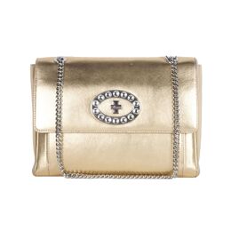 Blumarine Золотая кожаная сумка через плечо для женщин Blumarine 0016752769 | gold