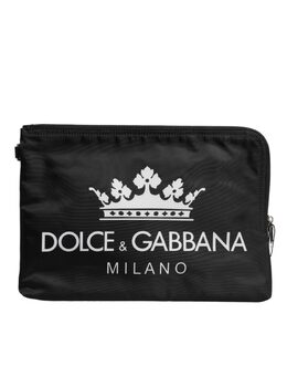 Черная нейлоновая сумка-клатч DG Milano Print Dolce & Gabbana 8051124694905 | black