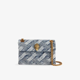 Мини-сумка через плечо Kurt Geiger London Kensington из денима, синий r04485179 | denim