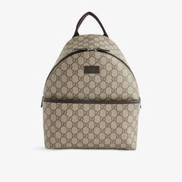 Рюкзак детский Gucci с монограммой, серый / коричневый r04486336 | be.eb/cocoa/d.ch/d.c