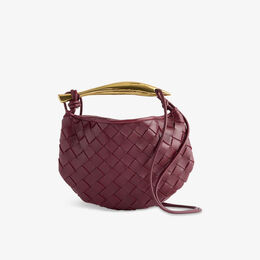 Сумка через плечо Bottega Veneta Sardine маленькая кожаная, бордовый r04463034 | barolo-m brass