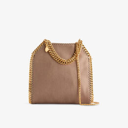 Мини-сумка Stella McCartney Falabella с золотой цепочкой, кофейный r04460339 | moss