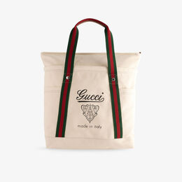 Сумка-шоппер Gucci большая холщовая, мультиколор r04420863 | greggio/old sund/vrv