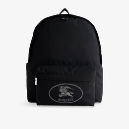Рюкзак Burberry текстильный с логотипом бренда, черный r04483000 | black