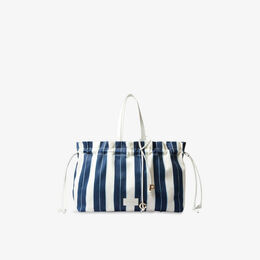 Сумка-шоппер Claudie Pierlot полосатая хлопковая, синий r04412156 | bleus