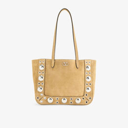 Сумка-тоут замшевая Valentino Garavani Nellcôte, бежевый r04467846 | havana beige