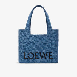 Сумка-тоут плетеная Loewe x Paula's Ibiza Font, голубой r04467154 | light blue