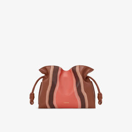 Клатч-сумка Flamenco Loewe из кожи, мультиколор r04489868 | pecan/parrot pink