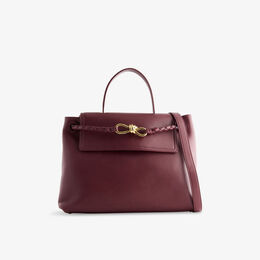 Кожаная сумка Bottega Veneta Ciao ciao с верхней ручкой, бордовый r04434459 | barolo-m brass