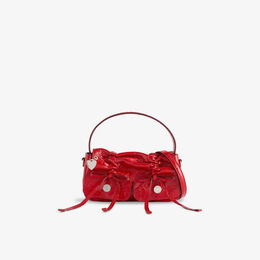 Сумка кросс-боди Acne Studios кожаная с карманами, красный r04492769 | red