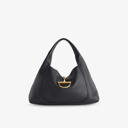 Сумка Gucci Softbit с верхней ручкой большая кожаная, черный r04488918 | black