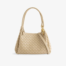 Сумка Bottega Veneta из кожи, экрю r04463032 | ecru-muse brass